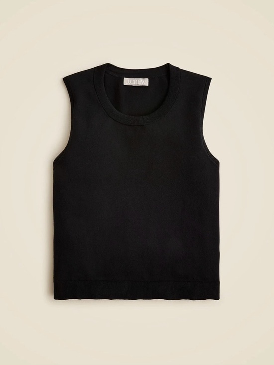 J. Crew Tops - NWT! J. CREW Women’s Sweater Shell in Premium Ultra-Fine Cotton Blend Black Med